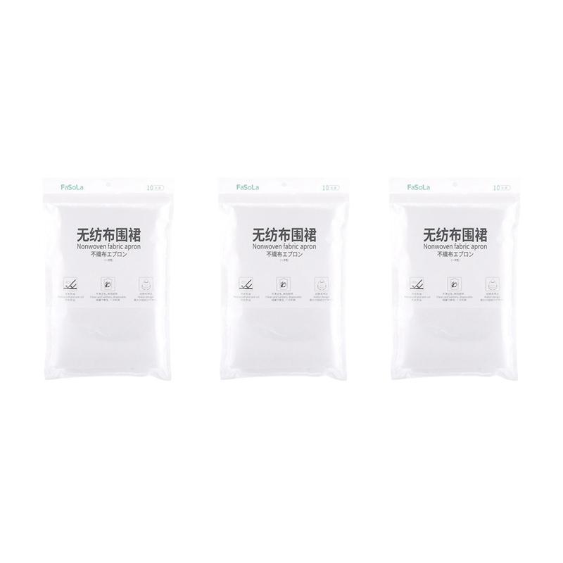 

Pack Of 30Pcs Disposable Apron Non-Woven Fabric Is Suitable For Guests Dining In The Restaurant Hygienic And Absorbent Aprons
