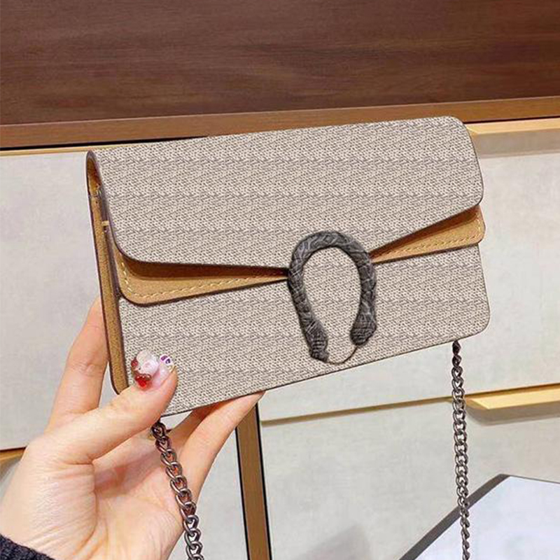 

2021 Top quality Shoulder Bag Luxury Designer Hobo Envelope Bag Lady's hand-held vintage purse chain with vintage Dionysian bag, Light grey