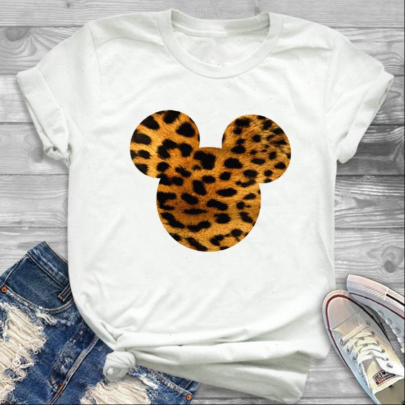 

women clothes t shirt tee femme harajuku leopard print graphic tees streetwear kawaii camiseta mujer, White