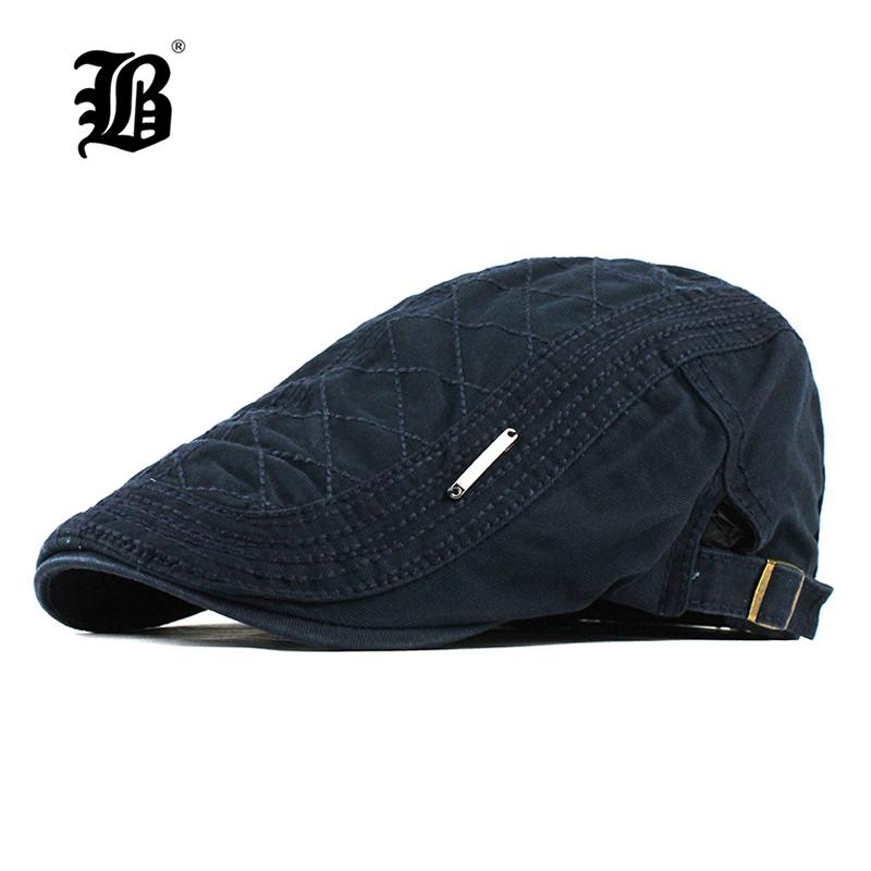 

Visors [FLB] Autumn Winter Berets Cap Unisex Mens Hats Cotton Striped Beret For Men Women Male Visor Boina Hat F509, Blue;gray