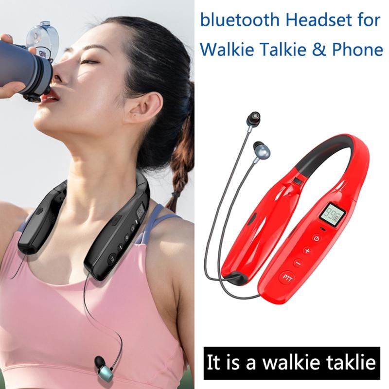 

Walkie Talkie Abbree AR-669 Mini RadioUHF 400-470MHz Bluetooth Headset SD Card Mp3 Player Neckband Earphone For Mobile Phone Ip