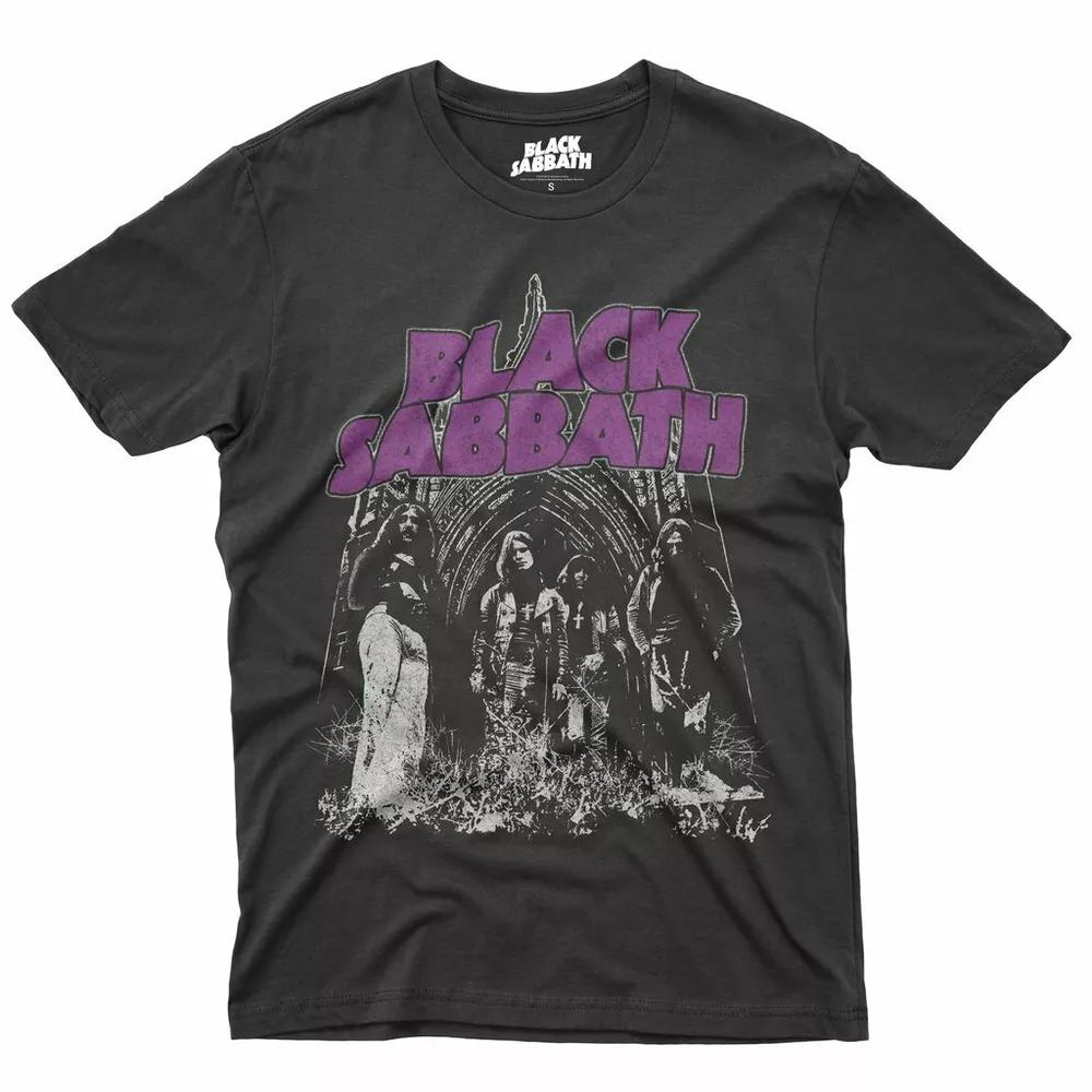 

Black Sabbath Vintage Church T-Shirt Official Licensed, White;black