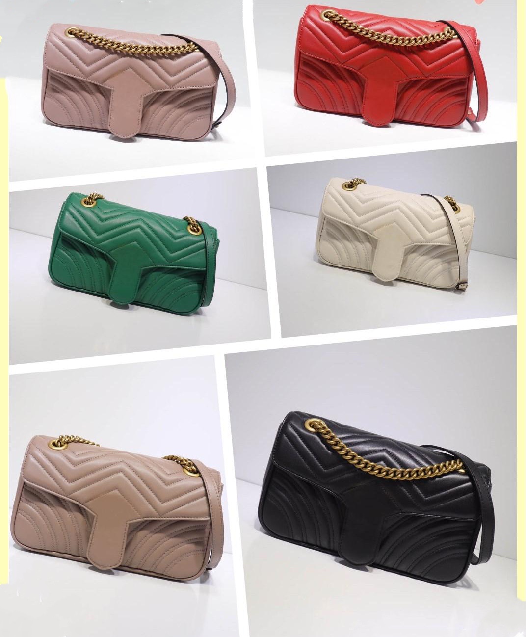 

Wholesale Ladies Shoulder Bags Black Red Green Women's Chest Handbags Wallets Messenger Color Chain Plain Hearts, Khaki