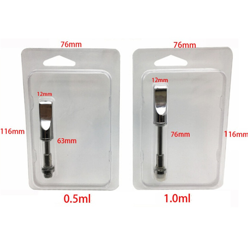 

Plastic Clamshell Retail Package Clam Shell Blister Packaging for 0.5ml 1.0ml Thick Vape Oil Cartridges Carts Packing Accessories