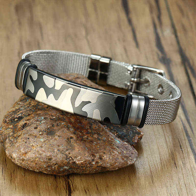 

Man Id Bracelet Stainless Steel Mesh Chain Belt Clasp Horus Viking Triple Goddess Male Gift