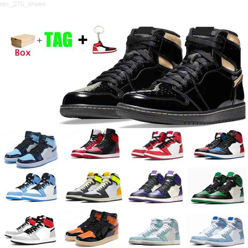 

1 Turbo Green high OG Electro Orange basketball shoes 1s University Blue Mens Sneakers trainers silver royal toe black metallic gold mid smoke grey UNC, 10 volt gold 36-45