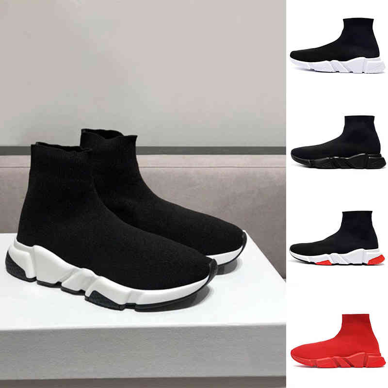 

2021 Hottest Selling Original Paris shoe Women Men casual Sock 1.0 Walking Shoes triple Black White royal beige Red Speed Lace Socks Sports