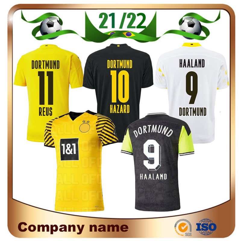 

21 22 Dortmund Borussia #11 REUS Soccer Jersey 2021 Home .GOTZE SANCHO HAALAND 4TH shirt 100TH HAZARD football uniforms, 21/22 home