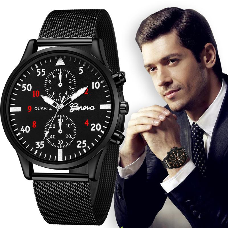 

Wristwatches Man Wrist Watch Fashion Sport Stainless Steel Case Leather Band Quartz Analog Wristwatch Mens Reloj Hombre 2021 Clock Men