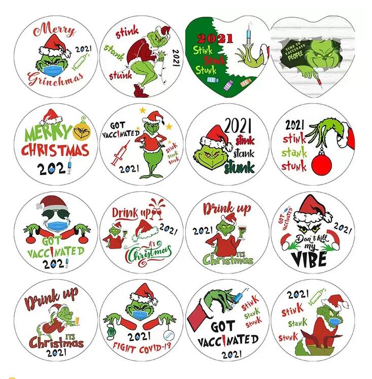 

DHL fast Grinch Quarantine Christmas Ornament Xmas Hanging Ornaments Personalize for Tree Decor Wearing Mask Designer 2021 To My Daughter CS06