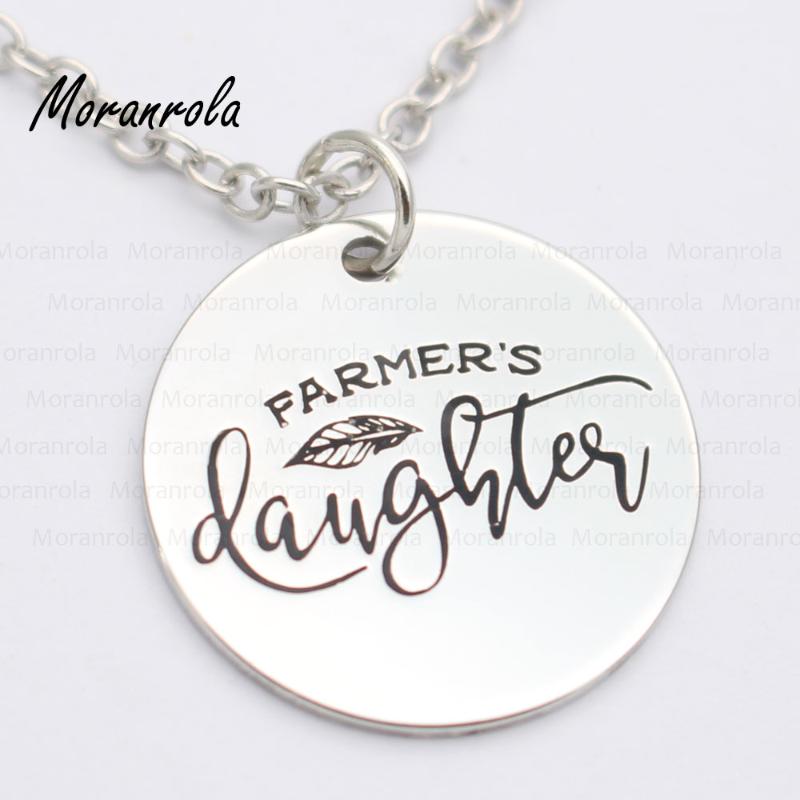 

Pendant Necklaces Arried "Farmer's Daughter "Copper Necklace Keychain,charm Hand Stamped Jewelry Farm Family Rustic Charm Farmhouse