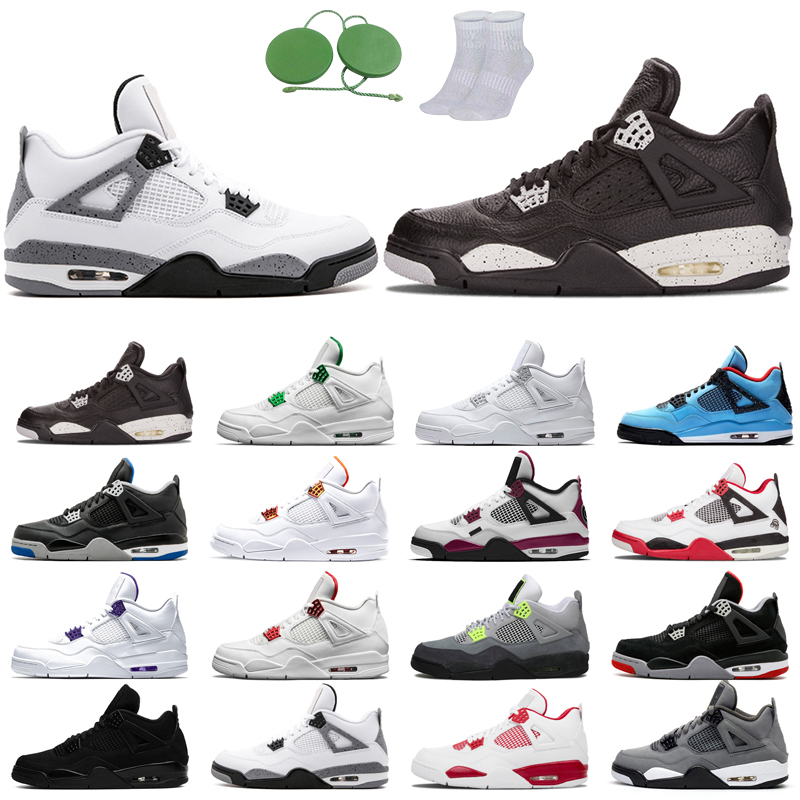 

4s man basketball shoes cool good color Black Cat court purple University Red Neon bred Alternate Motorsport orange metallic dark White Cement Grey Fire oreo Pine