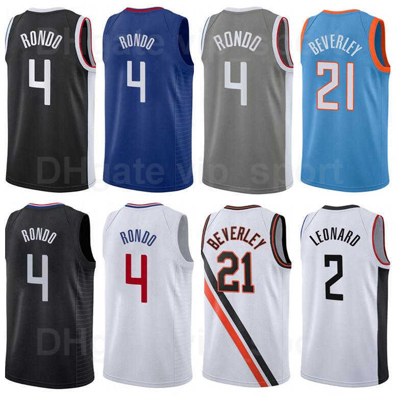 

Print City Earned Edition Rajon Rondo Basketball Jersey 4 Kawhi Leonard 2 Paul George 13 Serge Ibaka Patrick Beverley Size S to XXXL, Grey