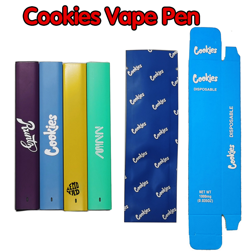 

Cookie Empty Vape Pen E Cigarette 280mAh Build-in Battery 1.0ml Vape Pods Starter Kits Disposable Upgraded Ceramic Heating Vapes Pod