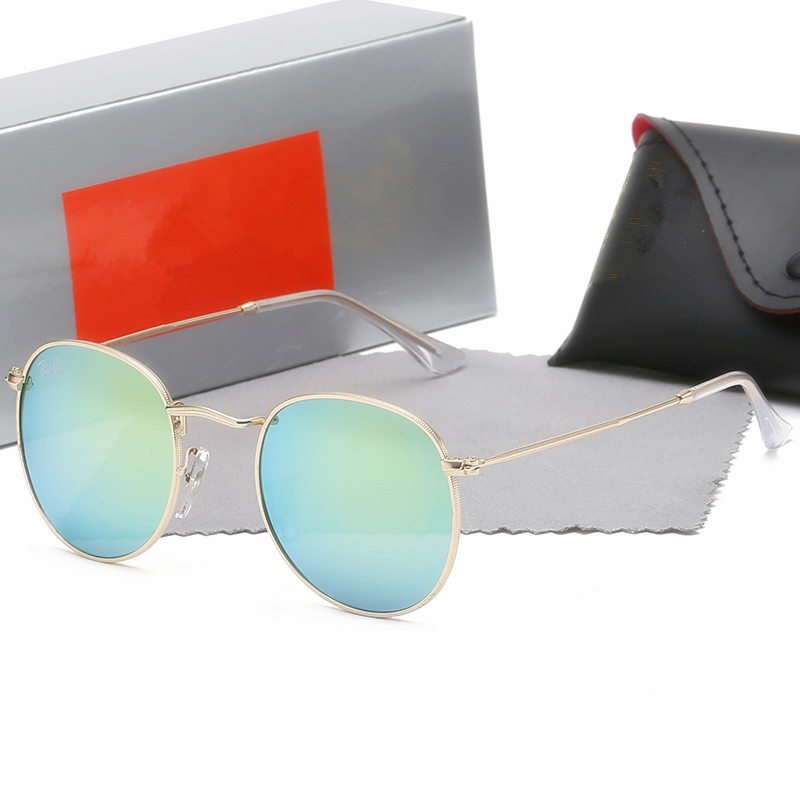 

2021 Designer Ray Men Women For Sunglasses Vintage Pilot Brand Band UV400 Protection Bans Ben wayfarer sun glasses with case 3447