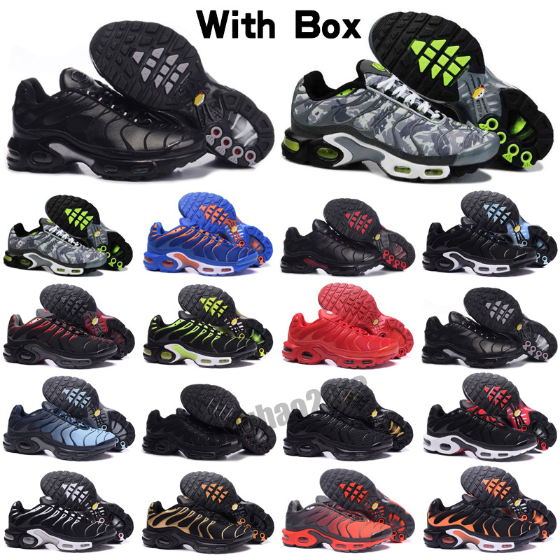 

KPU Mercurial Plus Running Shoes Mens Tn SE Black White Orange Men Women Trainers Sports Sneakers Size 5.5-13, Color 20