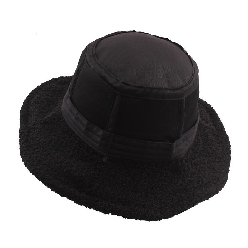 

Cloches Fashion Accessories Hat High Quality Cotton Casual Women Bucket Hats Literary Retro Fluffy Cap Woolen Suede 2021, White