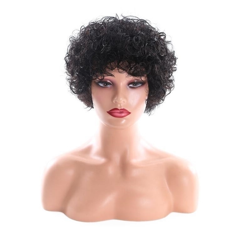 

wig Wig exploding real head cover, Natural color
