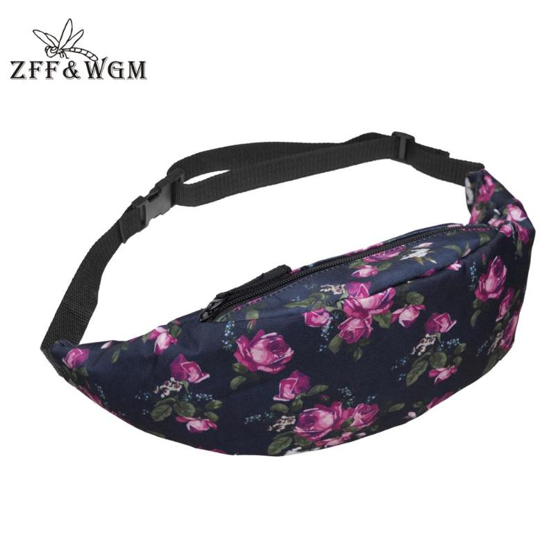 

ZFF&WGm 3D Print Fanny Pack For Women Black Vintage Belt Bag Luxury Zipper Sling Men Crossbody Pouch Waist Bags