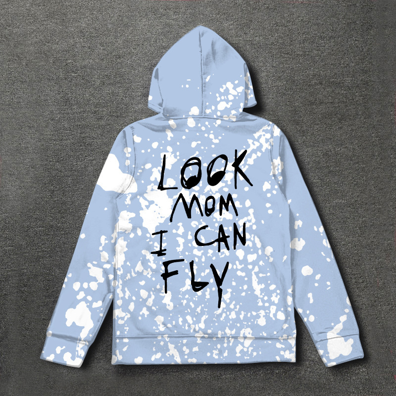 

2021 ASTROWORLD hoodie Look Mom i Can Fly Travis Scott Tops Gift Print Men's Hip Hop Pullover Sweatshirt, Black