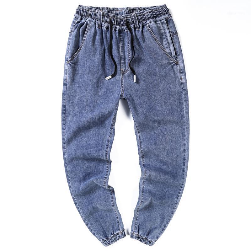 

Men's Jeans 10XL Large Size Loose Casual Harem Pants Breathable Comfortable Fashion Trend Trousers Simple Washed Ankle 300, Blue