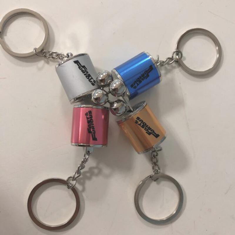 

Keychains 6 Speed Gearbox Gear Head Keychain Fast & Furious Free Shift Keyring Manual Transmission Lever Metal Key Ring Cars Accessories