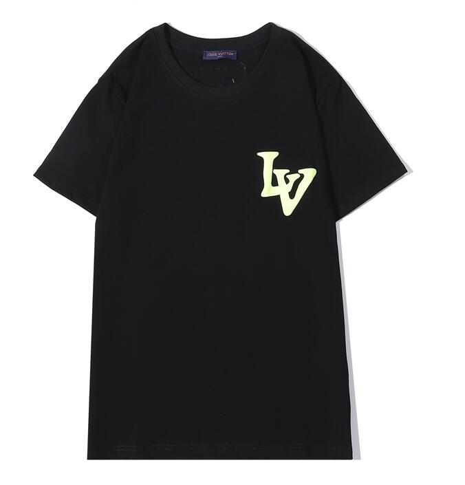 

t shirt Men's women's summer 2021 color matching printed foamed short-sleeved t-shirts black white S-XXL