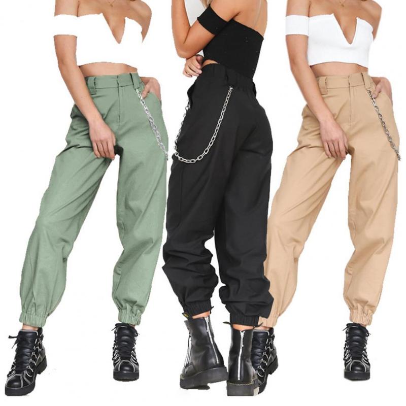 

Women' Pants & Capris Harem Solid Color Ankle Tied Autumn Winter Pure Loose-fitting Sweatpants For Daily Wear, Khaki