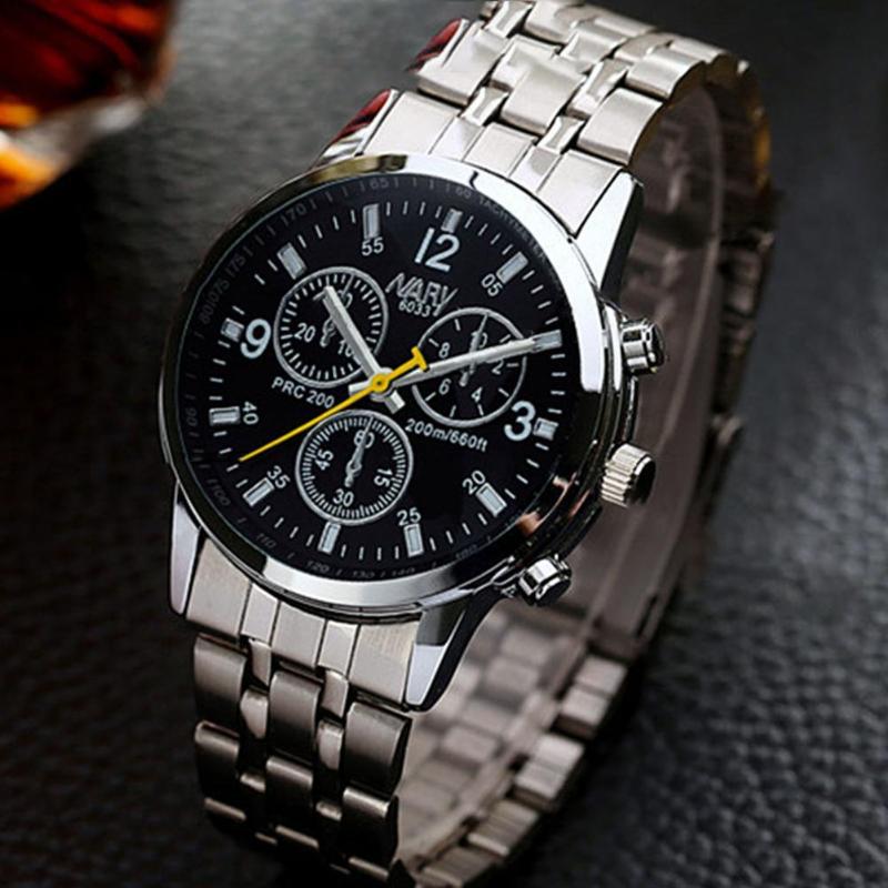

Wristwatches Simple Durable Steel Strap Couple Work Wristwatch Quartz Watch Jewelry Accessory Full Ladies Watches