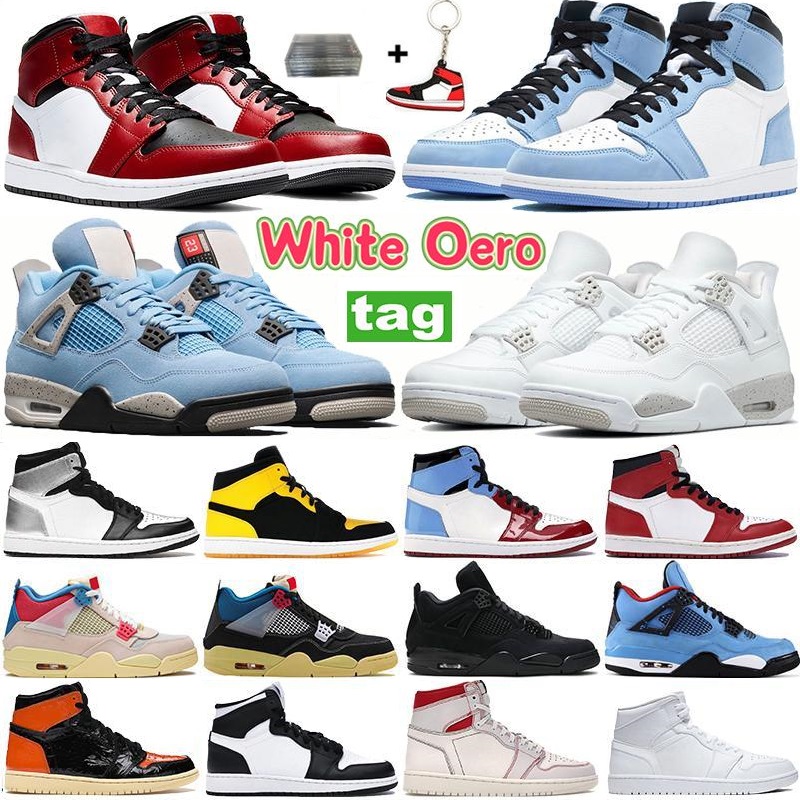 

Mens Jumpman 1 high OG basketball shoes air jordan 1s low University Blue orange dark mocha bred shadow jorden 4 4s oreo black cat UNC twist men women Sneakers trainers, 42# bloodline