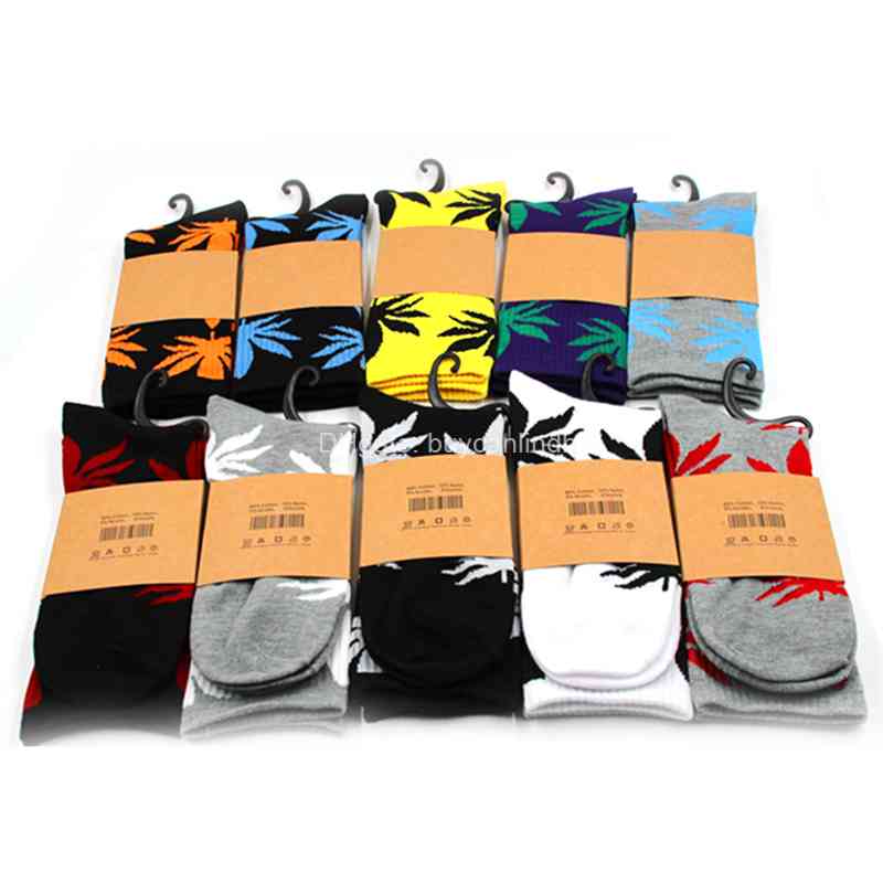 

Men Sock Christmas Cotton Women Leaf Socks Stocking Skateboard Hip Hop Sport 33 Colors Good, Mix color