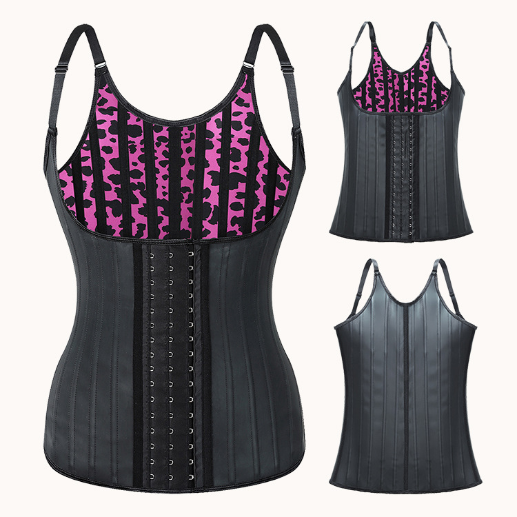 Premium Latex Waist Trainer Girdle Abdomen Tummy Shapewear 25 Steelbones Fitness Sauna Sweat Suit Slimming Body Shapers Corset Cincher DHL-image-746063213