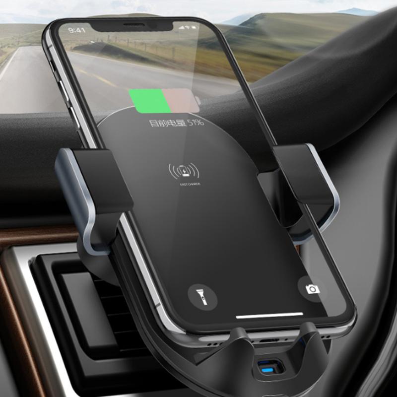 

Cell Phone Mounts & Holders Stable Car Holder No Block View For 11 XR Mute Auto Stand Wireless Charger 10W Fast Clip Mount Bracket