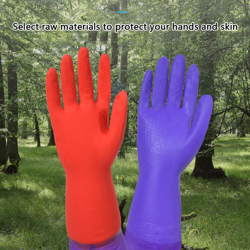 

Waterproof Winter Kitchen Dishwashing Long Sleeves Gloves For Chores Household Merchandise Cleaning Tools Fleece Clean Car Glove Disposable