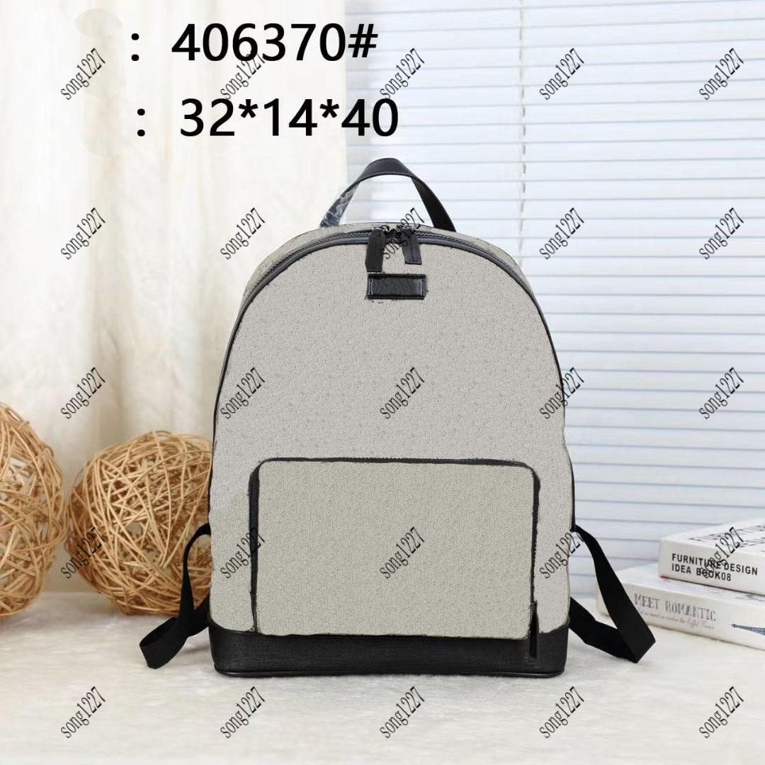 

new Luxury designer bag fashion 406 big size knapsack 370 PVC with Napa cowhide necessary travel Backpack Ideal bags for carrying everyday items, Khaki