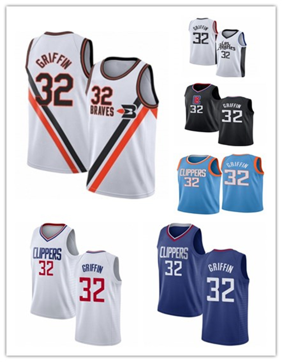 

2021 Blake custom men women youth 32 Griffin Los Angeles Clipper basketball jerseys red Blue jersey leave number name, Black;red