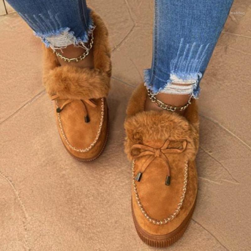 

Boots 2021 Winter Women's Snow Women Fashion Short Plush Keep Warm Flast Woman Casual Slip On Shallow Shoes Female Basic Booties, Wind red