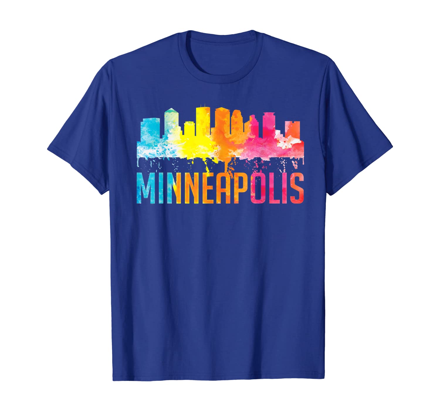 

minneapolis minnesota watercolor skyline home souvenir shirt t-shirt, White;black
