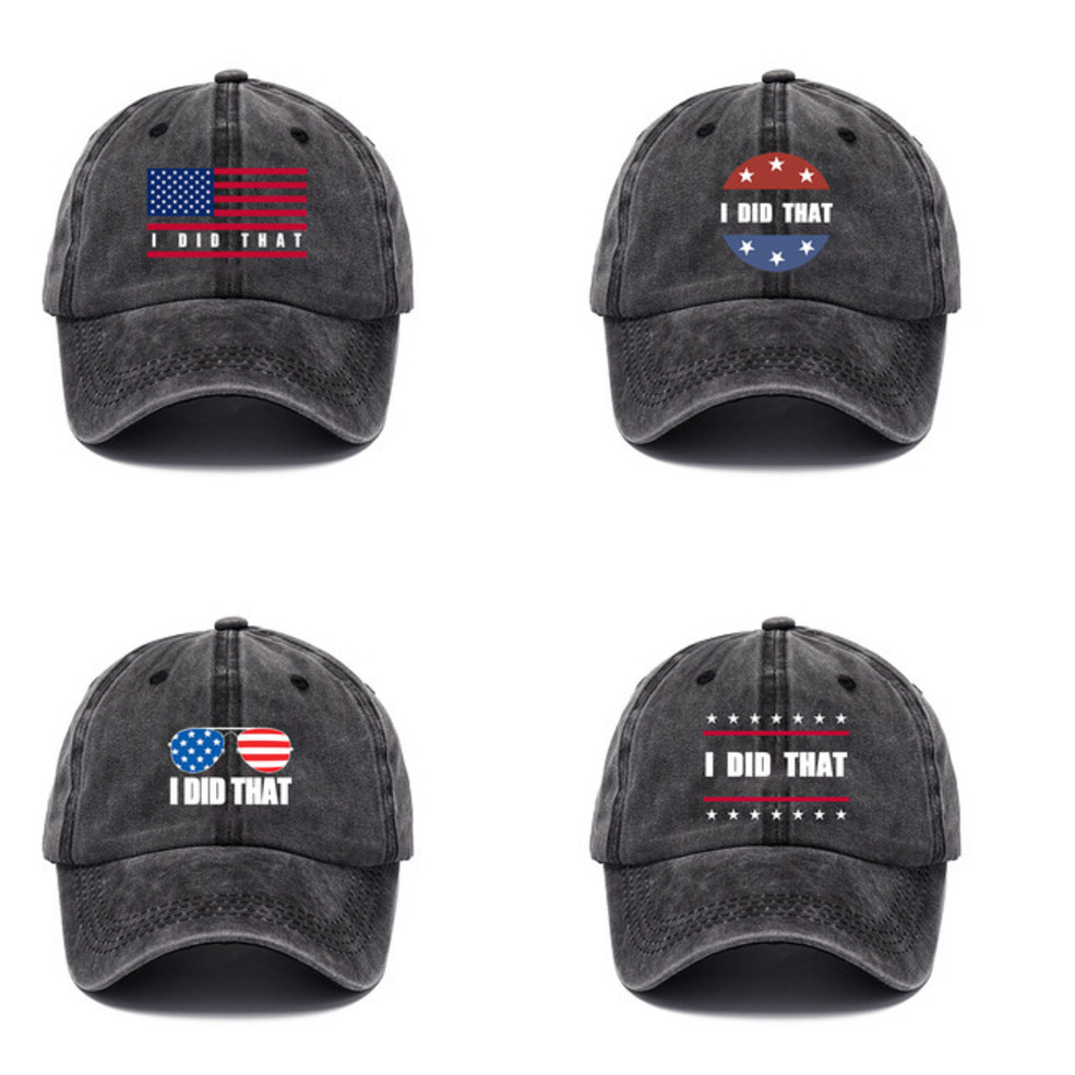 

I Did That Washed Baseball Cap Unisex Cotton Letters Printed Ball Hat Sports Casual Kids Outdoor American Presidential Election Sun Caps H110O2H6