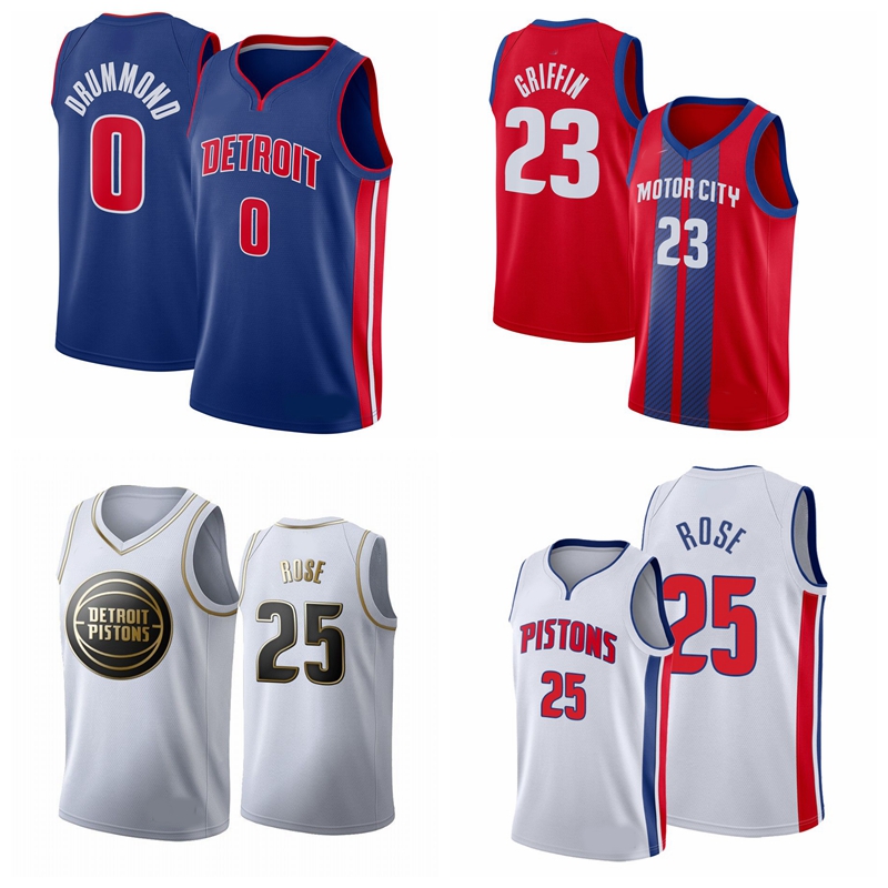 

Basketball Jerseys Blake 23 Griffin Derrick #25 Rose Grant 33 Hill DetroitPistonsjersey, Nk logo