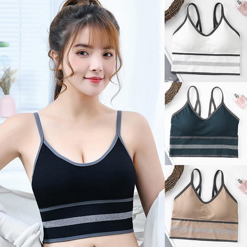 

Camisoles & Tanks Sexy Crop Tops Bra Women Sleeveless Seamless Tube Top Basic Tank Beauty Back Underwear, Black