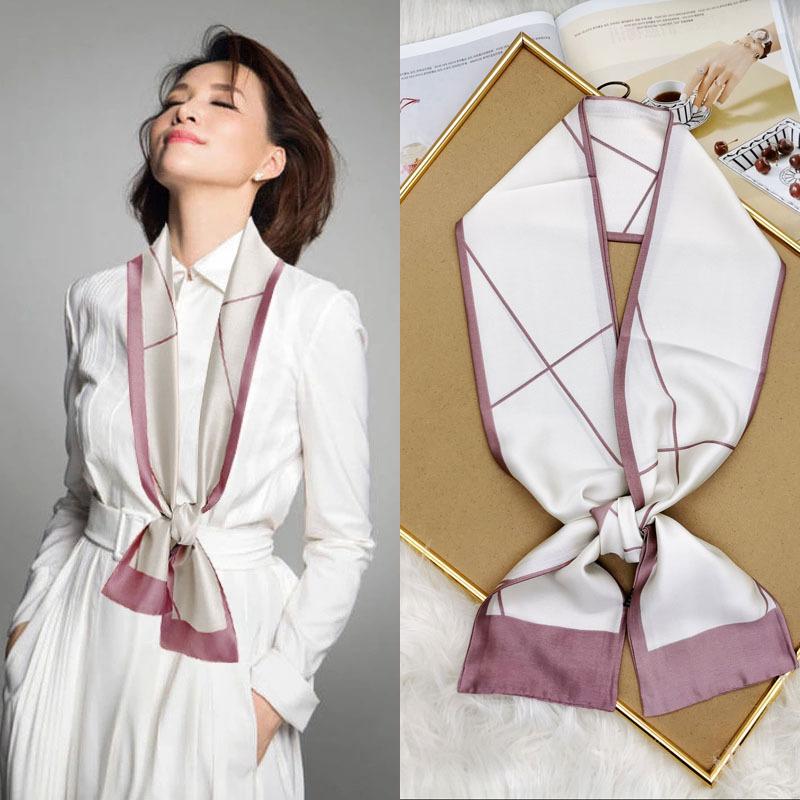 

Scarves Silk Scarf Women's Fashion All-match Decorative Streamer Korean Version Of Thin Scarf, Narrow And Long, Imitation