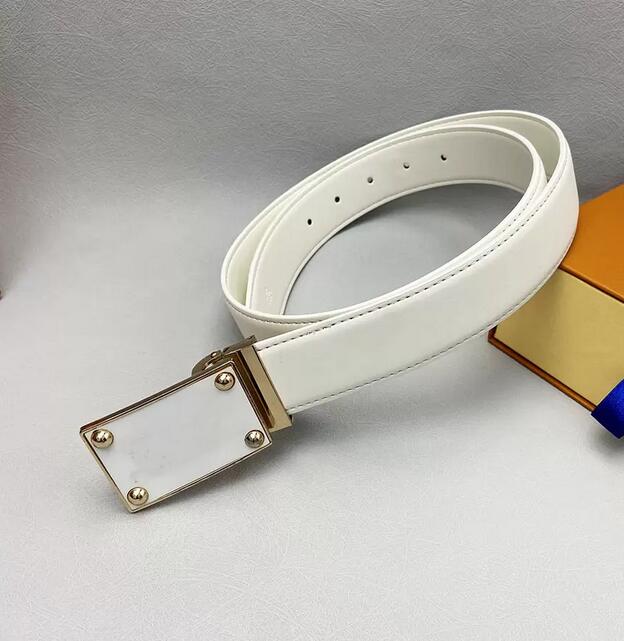 

Classic Men Designers Belts Womens Mens Casual Letter Smooth Big gold Buckle Belt Highly Quality Width 3.8cm With box