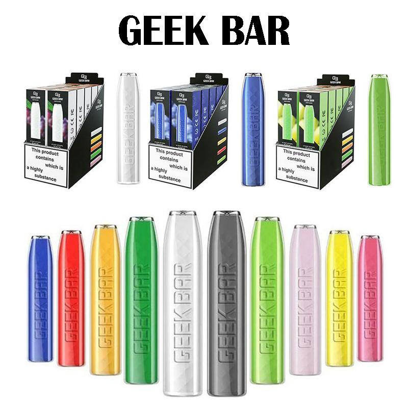 

Top Quality GEEK BAR Disposable E cigarettes 575 Puffs Vape Pen 2.4ml Prefilled pods Cartridge 500mAh Battery Starter Kit