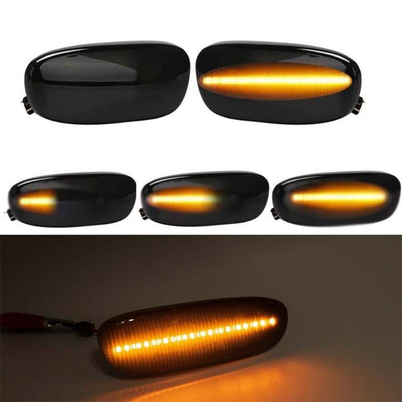 

Emergency Lights 2pcs LED Side Marker Signal Lamp Front Smoke Dynamic Amber Indicator Light Bulb Car Accessories For Impreza 93-01