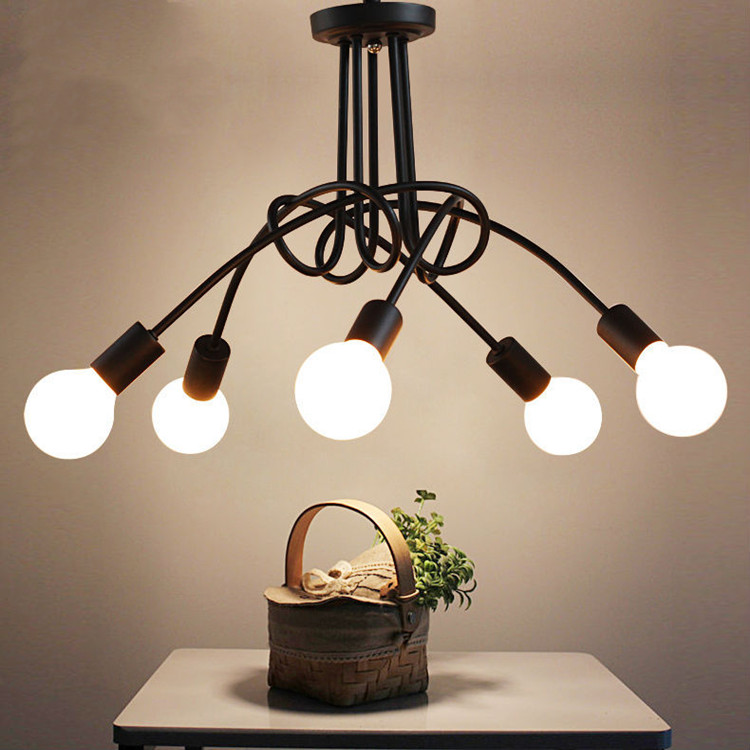 

Pendant lamps nordic creative modern curved wrought iron chandeliers gold plated hanging lights for restaurant lounge