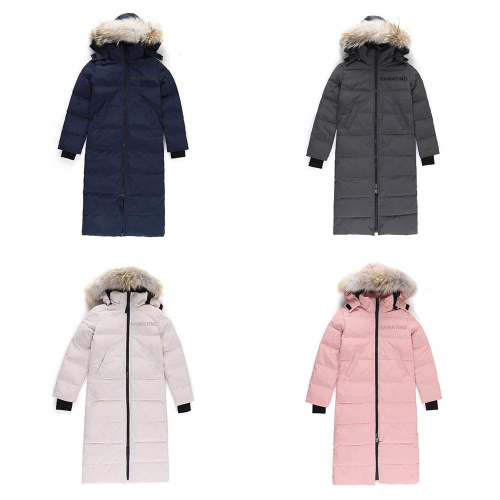 

Brand New Womens Down Parka CANADA STYLE Windstopper Waterproof thick Winter Warm X-LONG Real Feather mystique With Raccoon Fur, Red