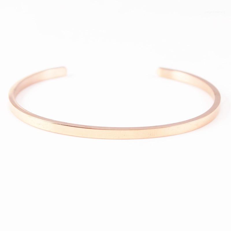 

Women Bracelet Of Stainless Steel Engraved Message Bracelets Personalized Positive Inspirational Bangle Drop