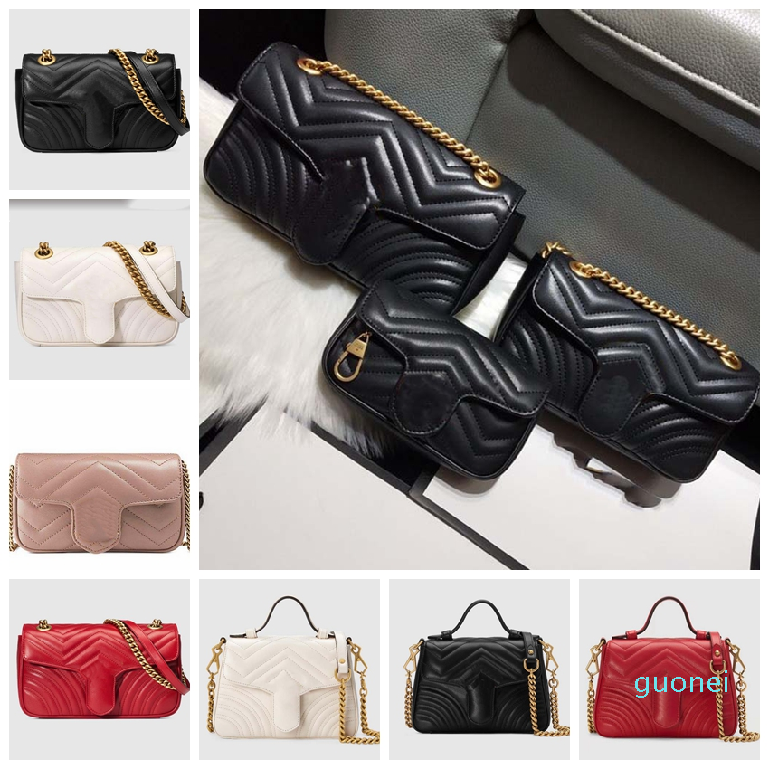 

Classic Luxurys Designers 3 Size Real Genuine leather Bags High quality Women Fashion Marmont Crossbody Handbags Purses Backpack tote 2021, #17