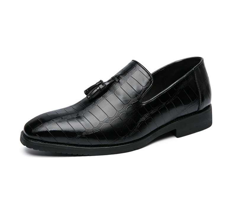 

Men British Dress Shoes for Male Coiffeur Tassel Formal Loafers Classic Wedding Party Shoe Footwear Slip On Plus Size 38-45, Black